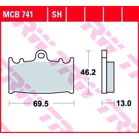 BRAKE PADS TRW MCB741 STANDARD