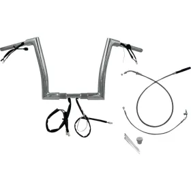 FAT BAGGERS INC. 1-1/2" EZ Install Flat Top Sharknose Handlebar Kit Chrome 38mm 89cm (30,5cm)