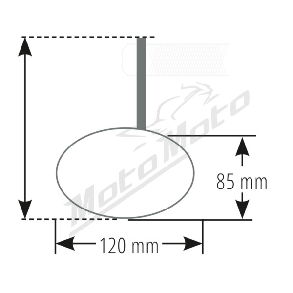 HIGHSIDER veidrodėlis 1vnt. Aprilia / BMW / Kawasaki / KTM / Moto Guzzi / Suzuki / Yamaha 125-1200cc 125-1200cc 01-24