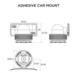 Quad Lock Adhesive Dash / Console Car Mount