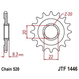 Front sprocket JTF1446