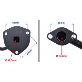 Exhaust elbow GB MOTORS/ KINGWAY/ MOTOBI/ YUKI/ ZIPP 50cc 4T