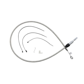MAGNUM SHIELDING Polished Stainless Quick Connect Upper Clutch Cable Harley Davidson FLFB / FLHCS / FLHRXS / FLTRXS / FXDR 1750/1977 18-24 122cm