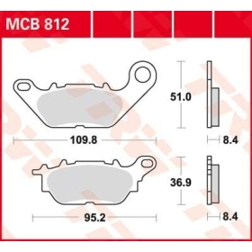 TRW All Round Sintered Metal Brake Pads Yamaha GPD / LTS / T / XC / YBR / YS / YZF-R 115-125cc 07-24