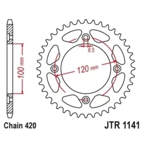 JT/JT Chain Kit 420HDR 11/50 Standard - Standard Rear Sprocket 1141 Beta RR 50cc 16-17