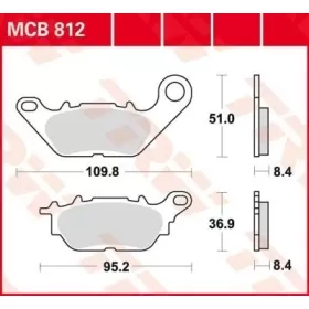 TRW All Round Sintered Metal Brake Pads Yamaha GPD / LTS / T / XC / YBR / YS / YZF-R 115-125cc 07-24