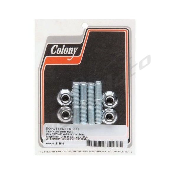 COLONY Exhaust Port Kit Harley Davidson FLHR / FLHS / FLST / FLSTF / XL / XLH 883/1450 83-19