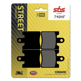SBS HF Street 740HF Ceramic Organic Brake Pads Triumph / Yamaha 1200-1300cc 06-20