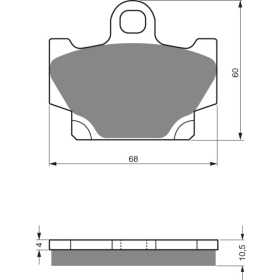 GOLDFREN Stabdžių trinkelės 113 AD Yamaha