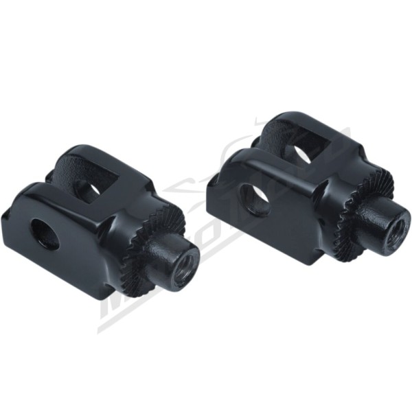 KURYAKYN Splined Driver Peg Adapters Black Harley Davidson FLDE / FLFB / FXST / FXLR / FXFB / FXDRS 1750/1923 20-24 