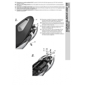 TOP CASE HOLDER SUZUKI GLADIUS 650cc 2009-2016