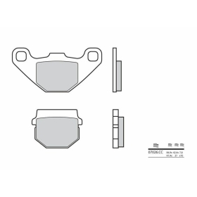 BREMBO Scooter Carbon Ceramic stabdžių trinkelės APRILIA / DUCATI / GILERA / KYMCO / MALAGUTI / MOTO GUZZI / PEUGEOT / TGB / VESPA 50-500cc 1994-2019