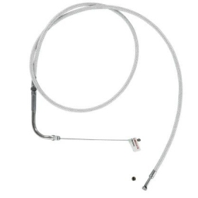 MAGNUM SHIELDING Chrome Throttle Cable Harley Davidson FLS / FLSTC / FLSTF / FLSTI / FLSTN / FXSTD / FXSTS 1450/1690 00-17 78cm