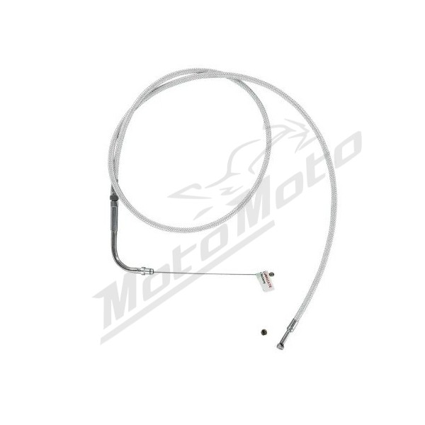 MAGNUM SHIELDING Chrome Throttle Cable Harley Davidson FLS / FLSTC / FLSTF / FLSTI / FLSTN / FXSTD / FXSTS 1450/1690 00-17 78cm