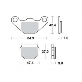 Brake pads POLINI FT3075 / MCB519 ORIGINAL