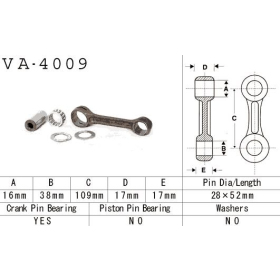 VESRAH Connecting rod Kawasaki KLF 220-250 92-11