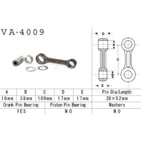 VESRAH Connecting rod Kawasaki KLF 220-250 92-11