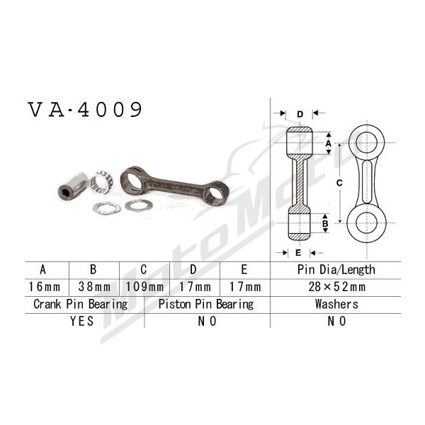 VESRAH Connecting rod Kawasaki KLF 220-250 92-11