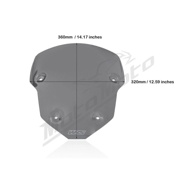 WRS SPORT Windscreen Dark Smoke Triumph Tiger 850-900cc 20-24