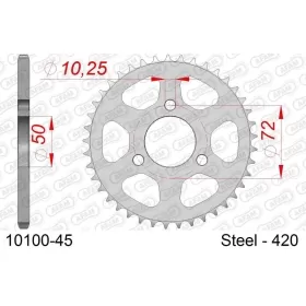 AFAM Steel Standard Rear Sprocket 420 45 teeth