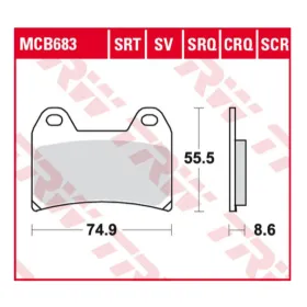 TRW KH244 sinter track Brake Pads Aprilia / Ducati / KTM / Moto Guzzi 250-1200cc 97->