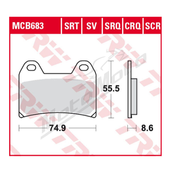 TRW KH244 sinter track Brake Pads Aprilia / Ducati / KTM / Moto Guzzi 250-1200cc 97->