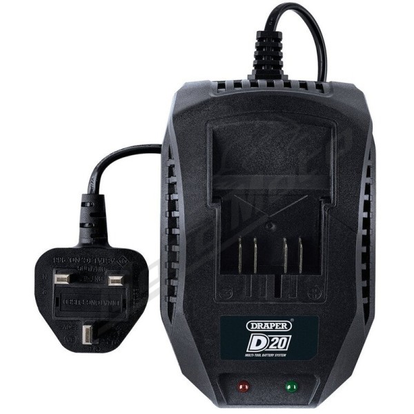 DRAPER D20 20V Li-ion Battery Charger, 2.4A