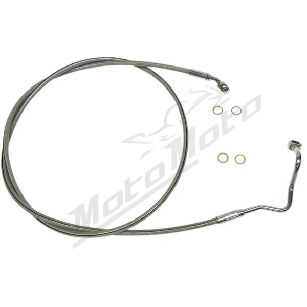 MAGNUM SHIELDING XR Upper Front Brake Line ABS Silver Harley Davidson FLHTCUTG / FLHTCUTGSE 1750/1923 19-24 162.5cm