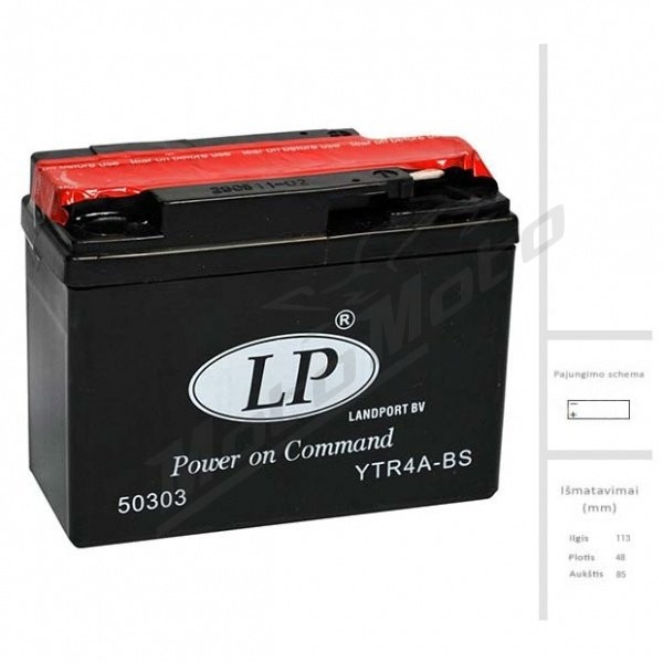 LANDPORT Battery 2.3 Ah 45A EN 12V LTR4A-BS