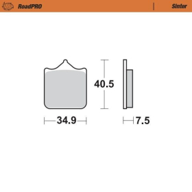 MOTO-MASTER Roadpro Front Brake Pads Aprilia / Benelli / Bimota / Derbi / KTM / TM Racing / Triumph 440-1200 01-25