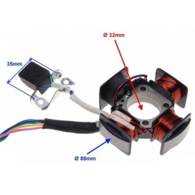 Stator ignition BARTON/ BENZER/ KINGWAY/ ROMET 50cc 4T 4coils