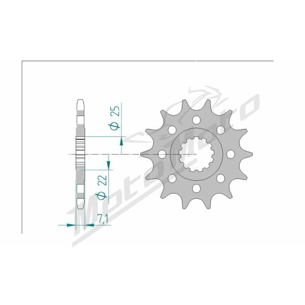 AFAM Steel Standard Front Sprocket 24511 - 520 14-16 teeth KAWASAKI NINJA ZX-6R 600-636cc 07-25