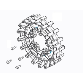 Camso Sprocket 17 teeth 4S, 5 bolt 3/8-16 x 1 1/4