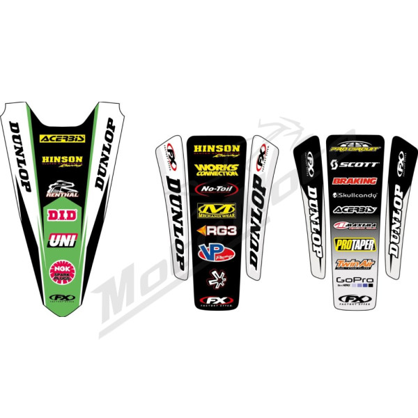 FACTORY EFFEX Galinio sparno grafikos kompl. Kawasaki KX 450 24-26