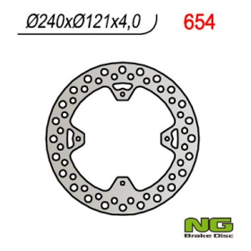 NG BRAKES Rear Fixed Brake Disc 240mm HM Moto / Honda 125-450cc 02-24