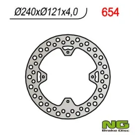 NG BRAKES Rear Fixed Brake Disc 240mm HM Moto / Honda 125-450cc 02-24