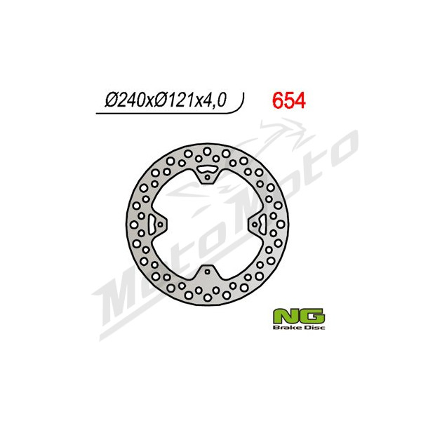 NG BRAKES Rear Fixed Brake Disc 240mm HM Moto / Honda 125-450cc 02-24