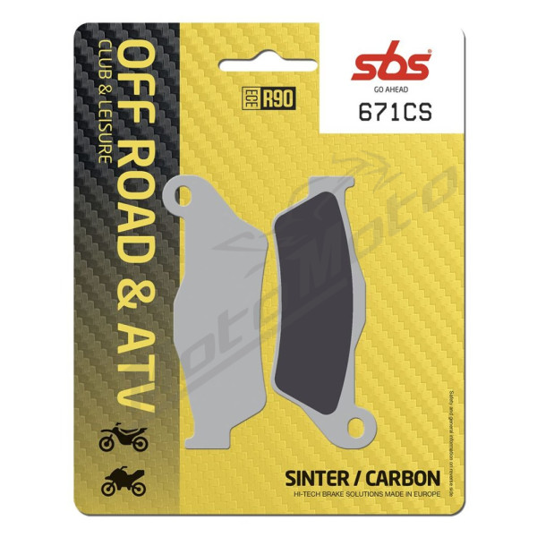 SBS 671CS Carbon Brake pad Aprilia / Benelli / BMW / Cagiva / GasGas / Harley Davidson / Husaberg / Husqvarna / KTM 125-700cc 92->