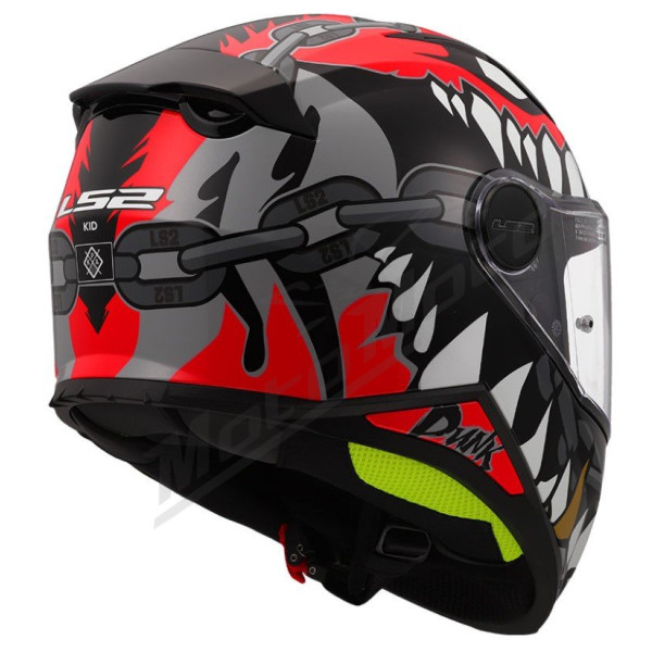 LS2 FF812 KID PUNK helmet - Grey Red, S