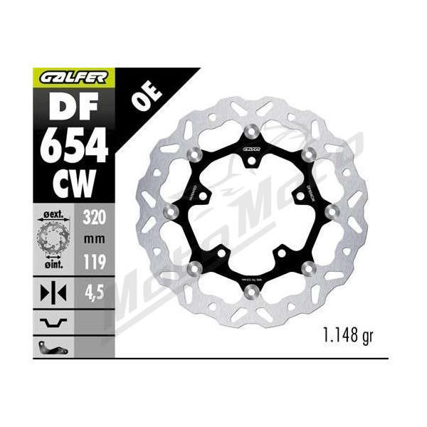 GALFER Front brake disc CF Moto MT 450 2024