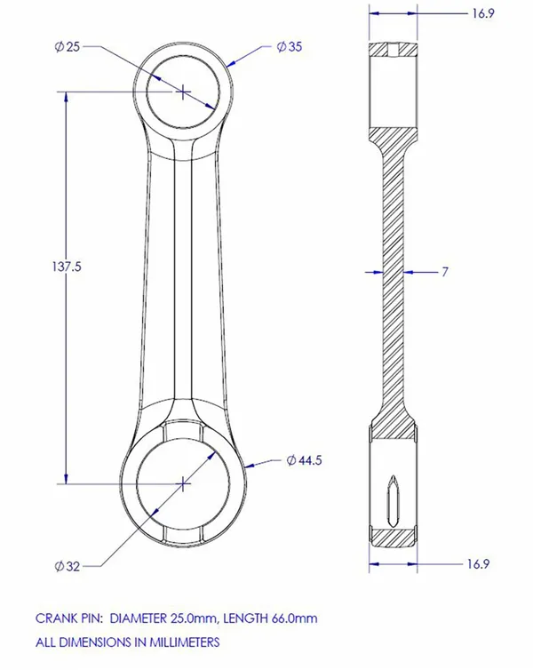VINTCO Connecting Rod Kit KTM MX / WR 390-495cc 81