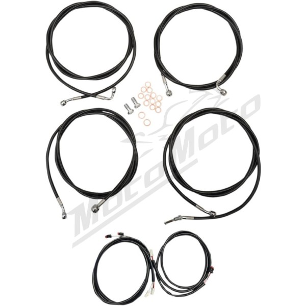 LA CHOPPERS Plug-and-Play lynų / trosų kompl. Harley Davidson FLHR / FLHRXS / FLHTCU / FLHTK / FLHTKSE / FLHX / FLRT / FLTRU / FLTRXS 1750-1923 17-20