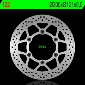 NG BRAKES 122 fiksuotas stabdžių diskas SUZUKI DR 650-800 90-97