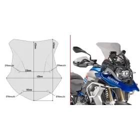 Givi stiklas, tamsintas BMW R1200GS 16-23