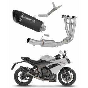 Dominator Full Exhaust System HP6 BLACK + dB killer Triumph Daytona 660 24->