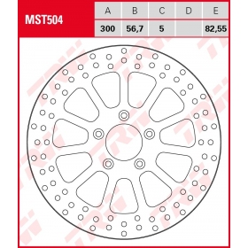 PRIEKINIS STABDŽIŲ DISKAS MST504 HARLEY DAVIDSON 1200-1923cc 2007-2023 1VNT