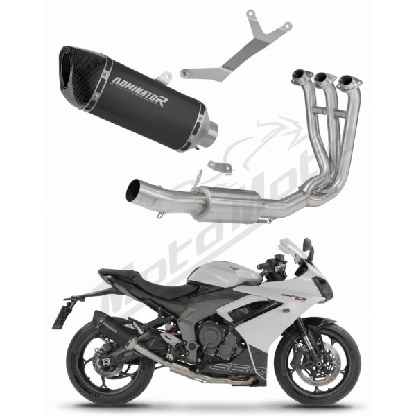 Dominator pilna išmetimo sistema HP6 BLACK + dB killer Triumph Daytona 660 24->