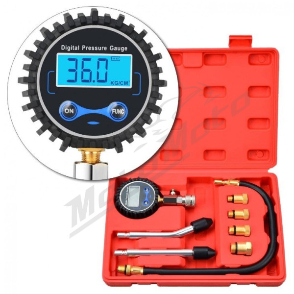 Compression tester for gasoline engine set of 8 pcs (digital)