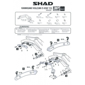 SIDE CASE HOLDER SET FOR KAWASAKI VULCAN S 650cc 2015-2022