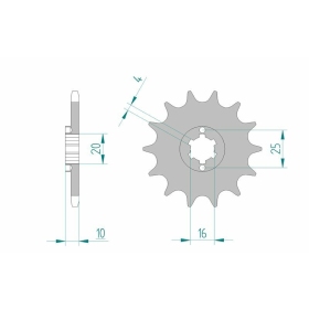 AFAM Steel Standard Front Sprocket 64200 - 520 12-14 teeth HUSQVARNA WR / WRE / SMS 125cc 95-14